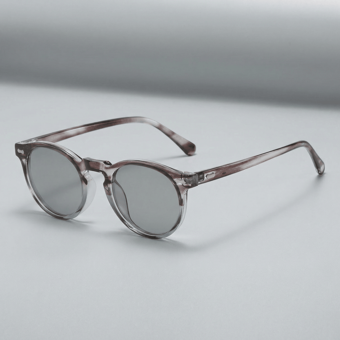 mutualdropshopping mutual Gray stripe gray plate polarized C17 Translucent Round Sunglasses G202507287374-3